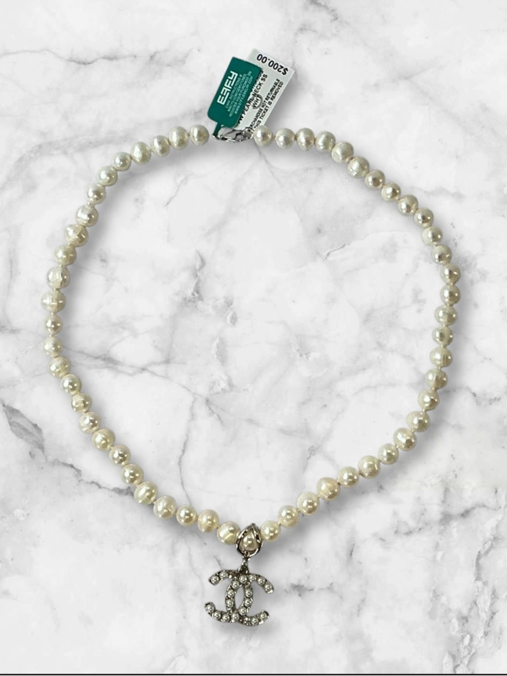EFFY White Cultured Freshwater Pearl 18" Statement Necklace silver pearl Chanel - Picture 7 of 13